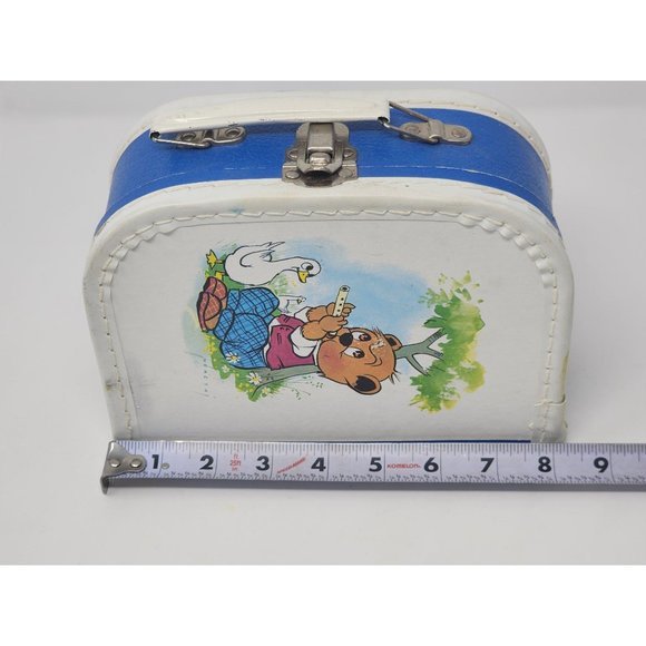 Vintage Little Toy Suitcase/Lunchbox Bear Playing A‎ Flute Signed By Artist - Picture 9 of 15